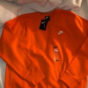 Orange crew neck sweater